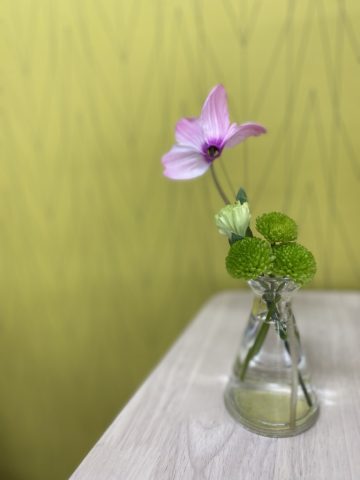 お店に生花を飾って気持ちを穏やかに